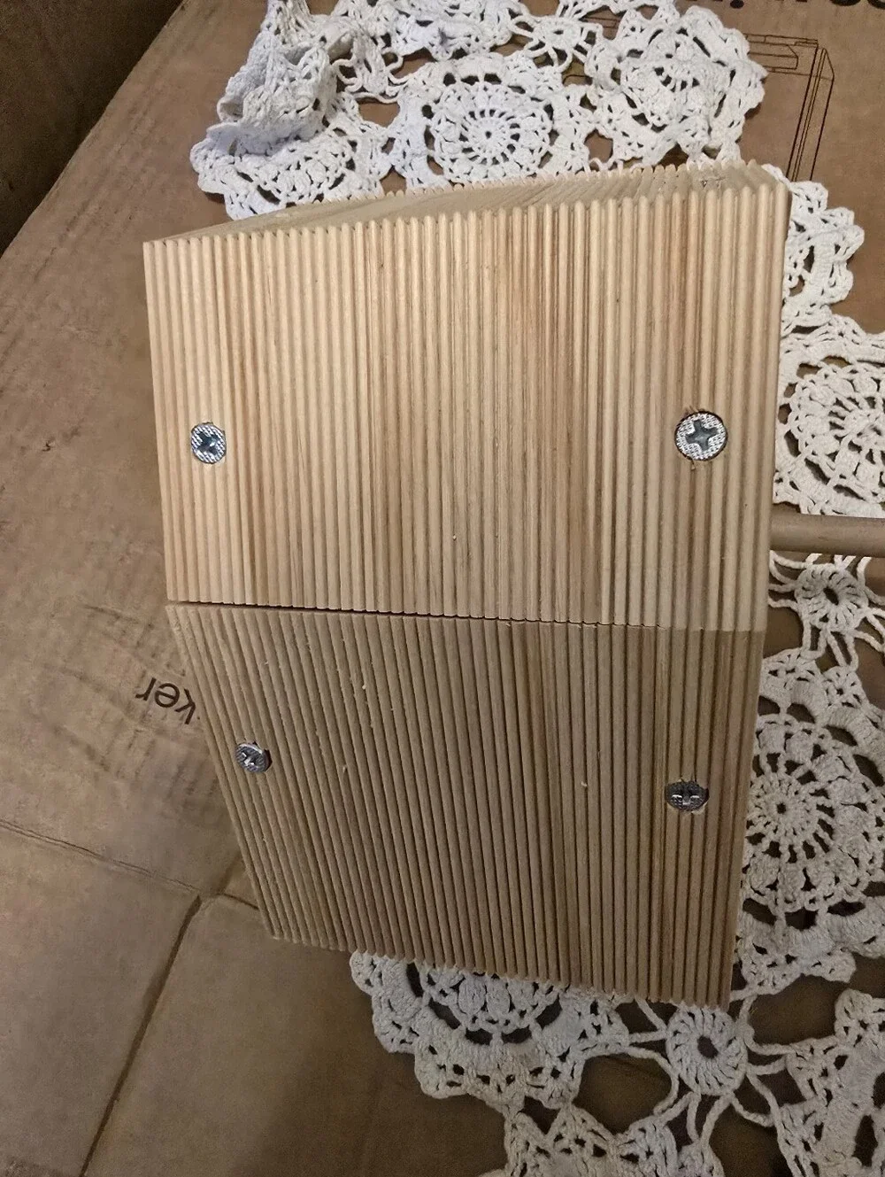 Natural Wood Bird House for Backyard Birds - Beige